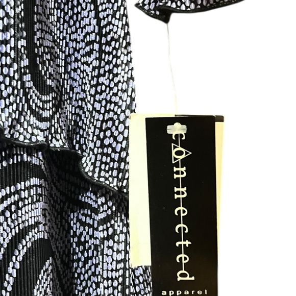 Connected Apparel Purple & Black Swirl Dress with Attached Jacket – Size 12 - Picture 3 of 4